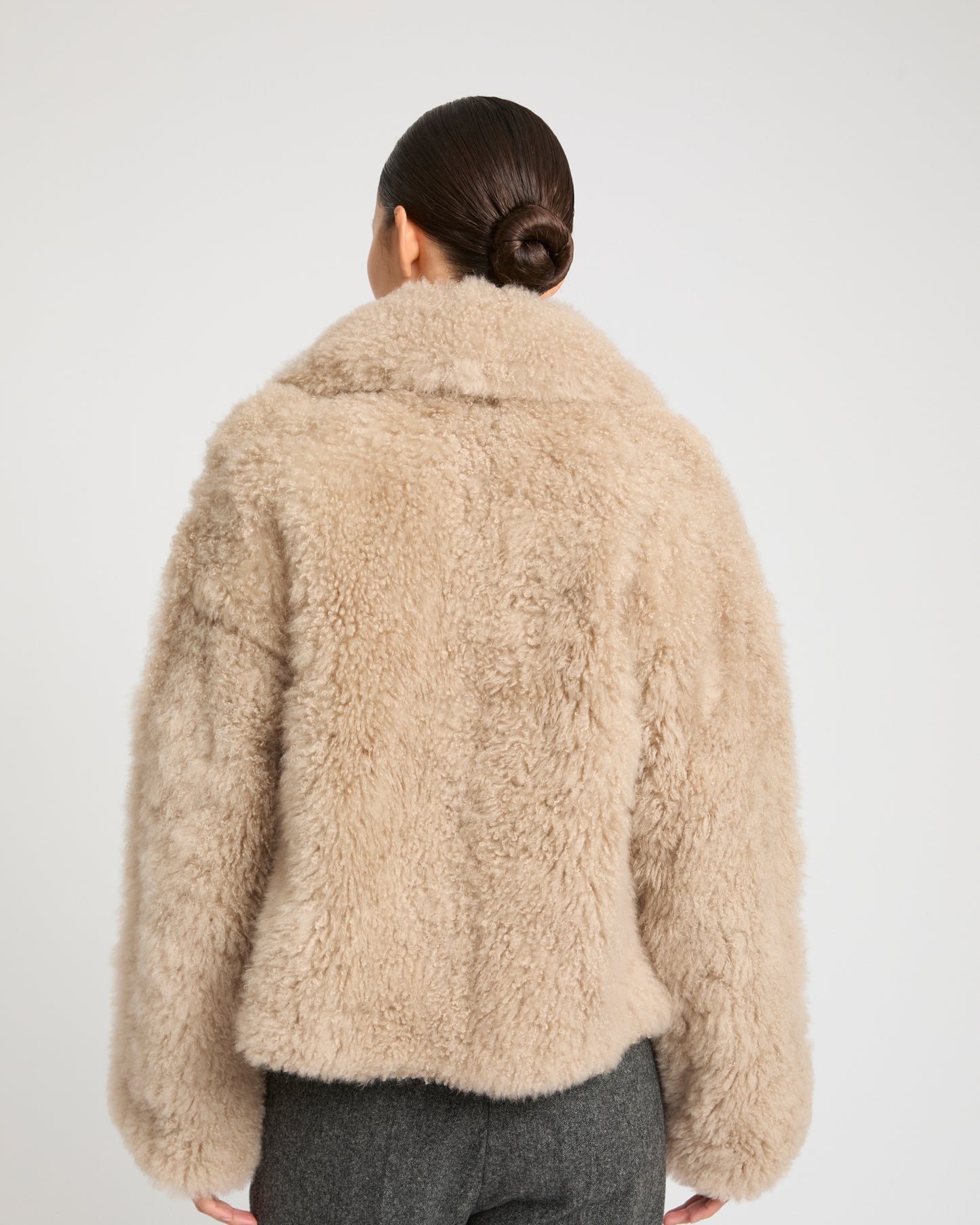 Cashmere lambskin and Merino knit jacket