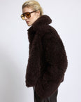 Cashmere lambskin and Merino knit jacket