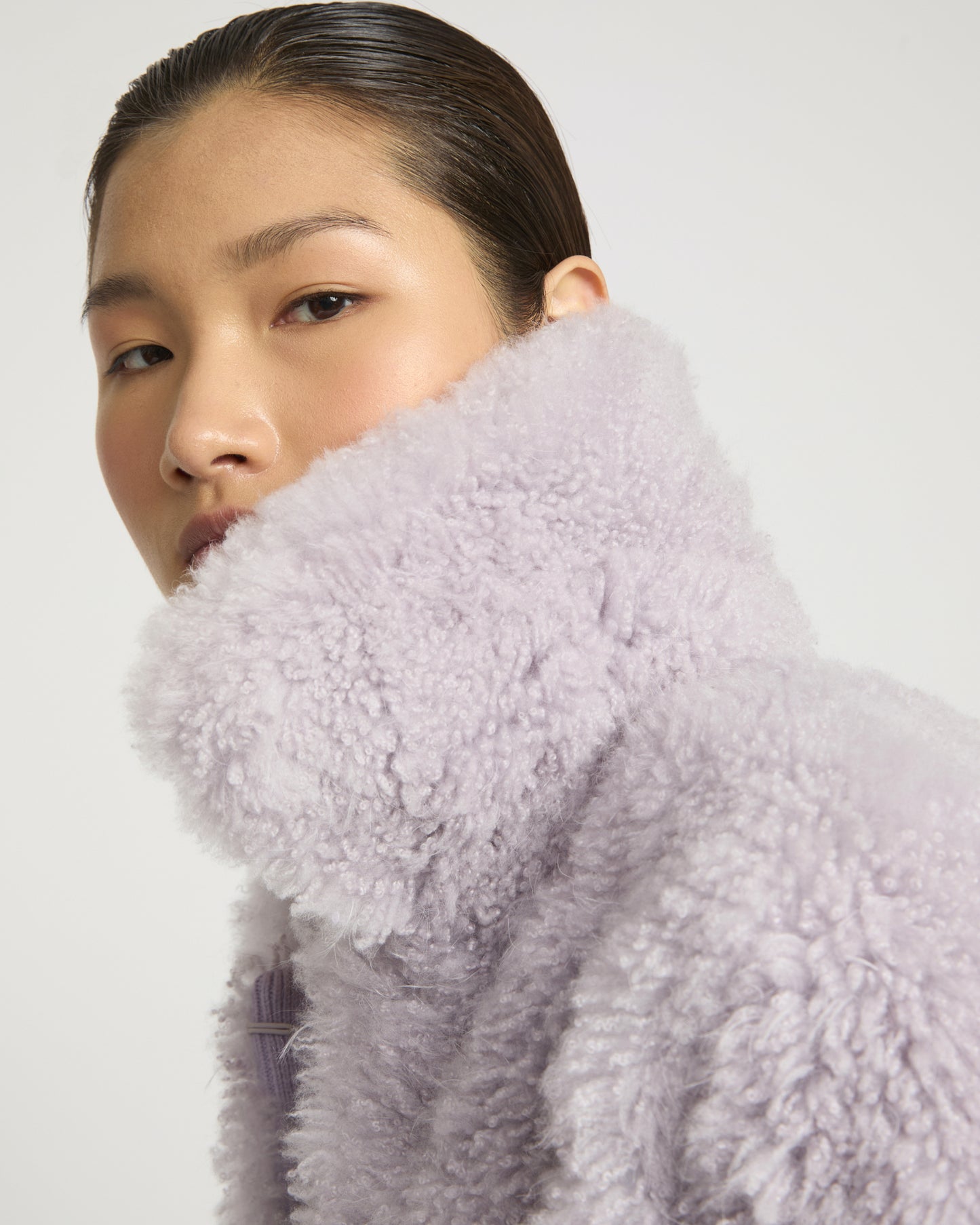 Cashmere lambskin and Merino knit jacket