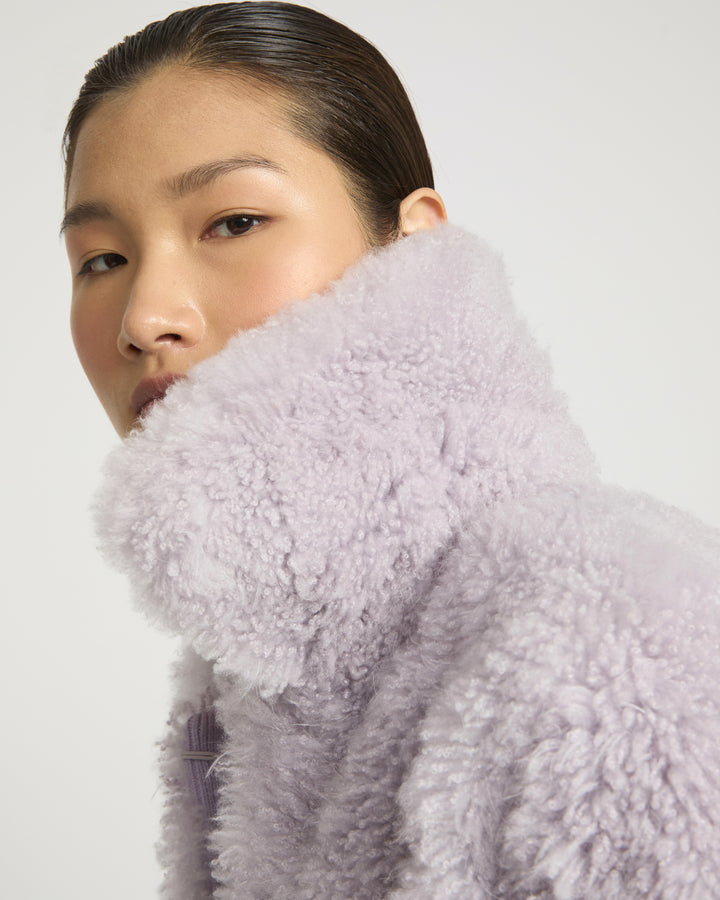 Cashmere lambskin and Merino knit jacket