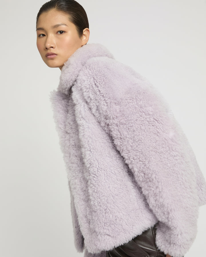 Cashmere lambskin and Merino knit jacket