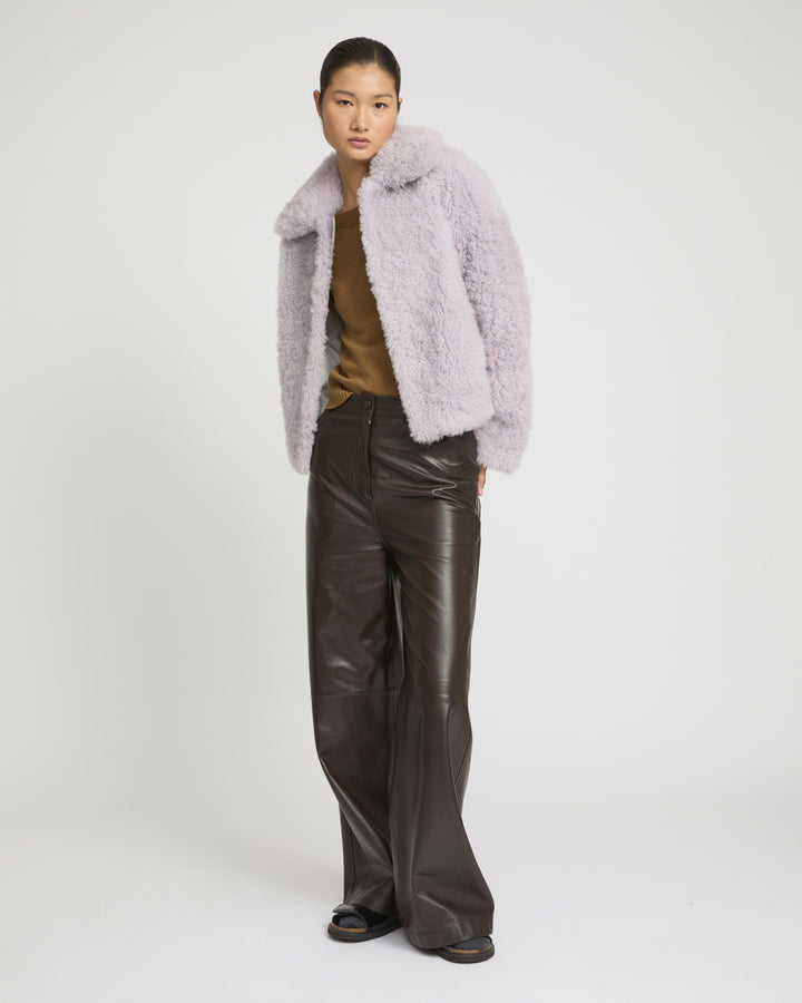 Cashmere lambskin and Merino knit jacket