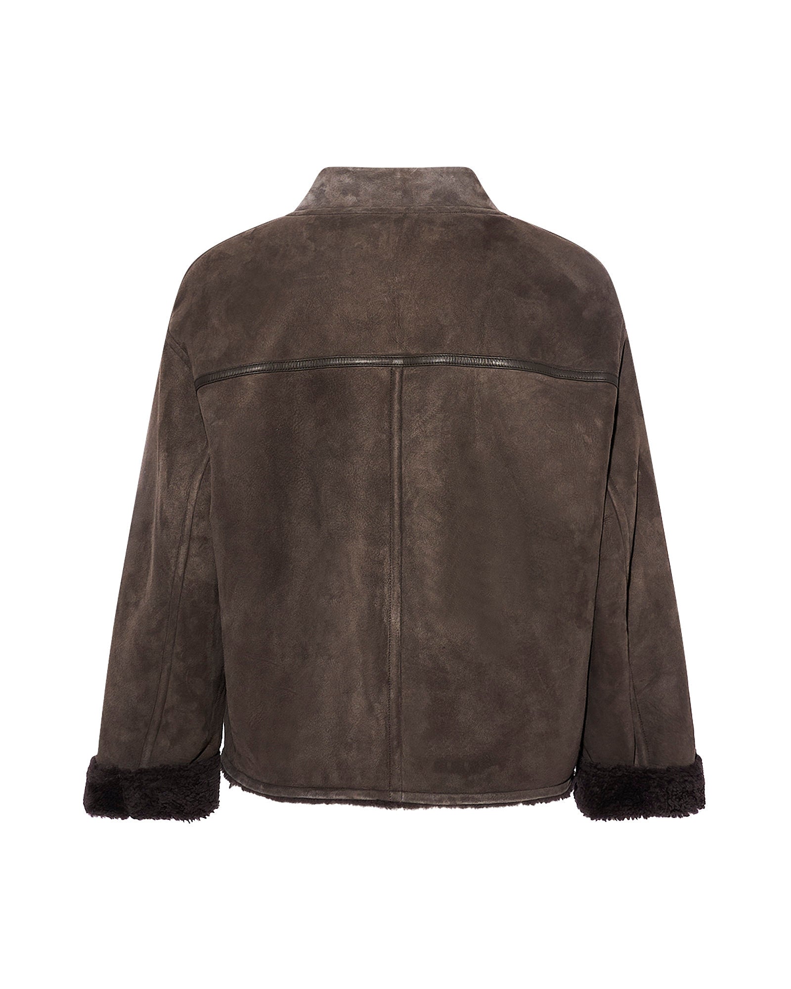 Suede Merino lambskin varsity jacket - Yves Salomon