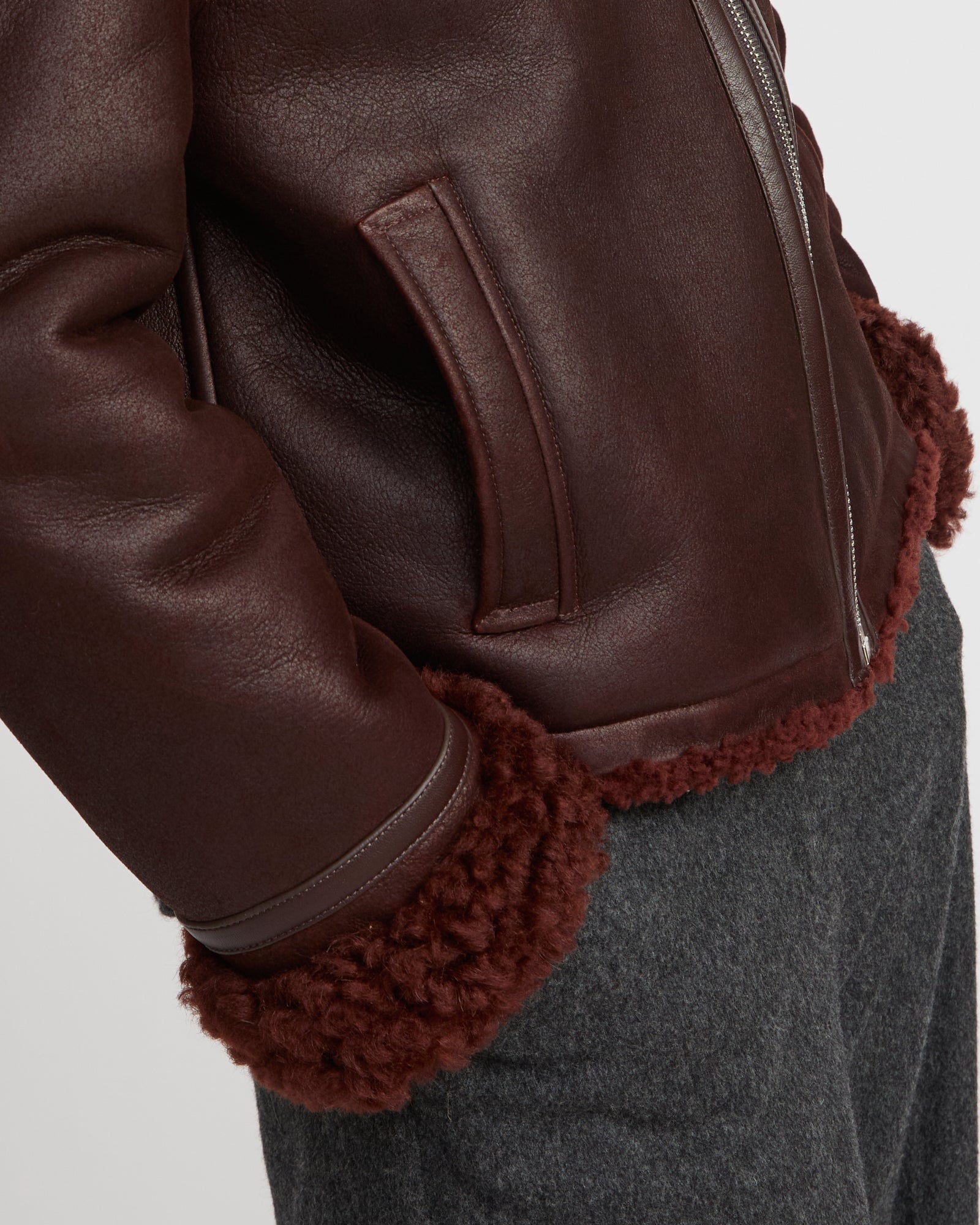 Gonfio Merino lambskin boxy jacket - Yves Salomon