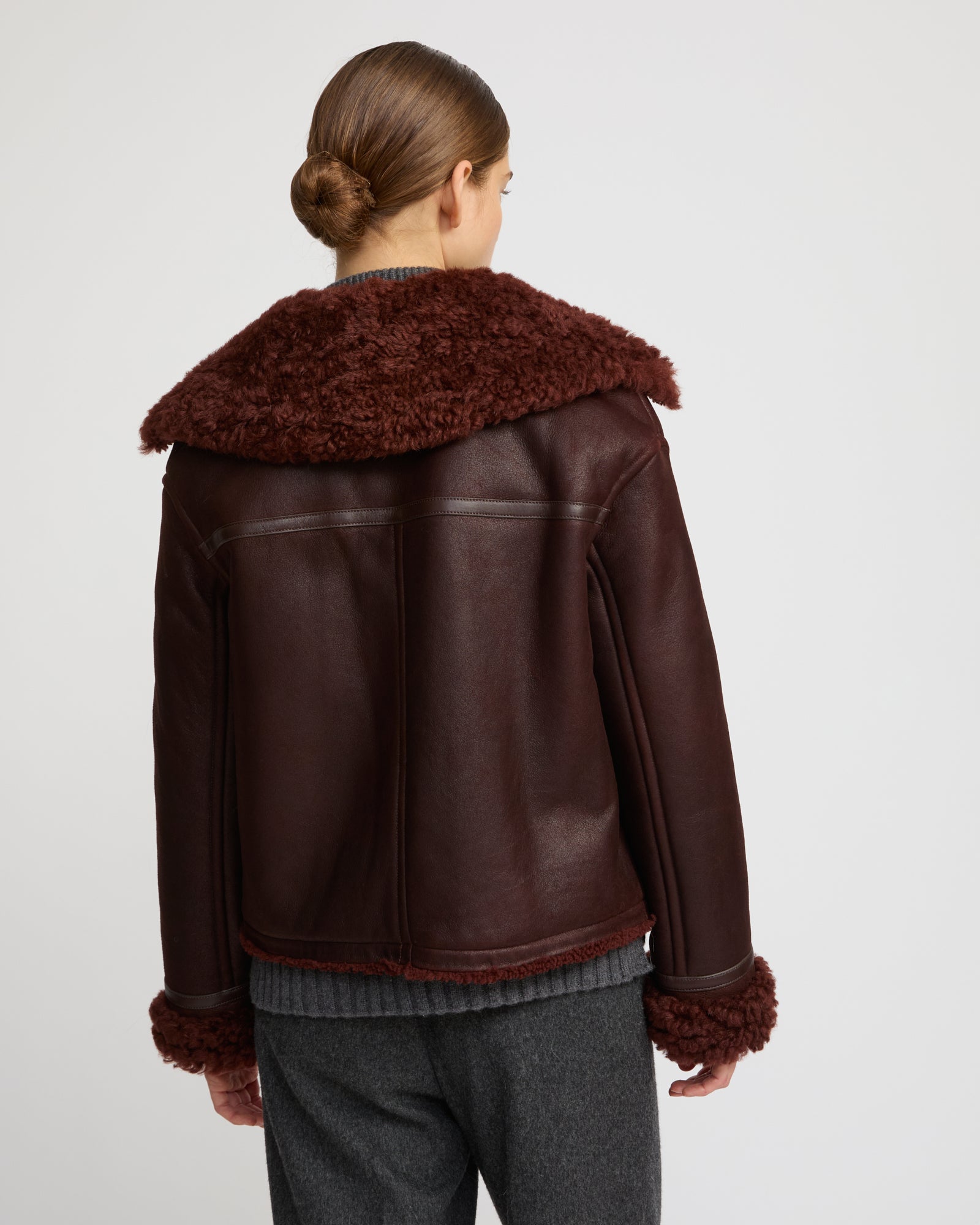 Gonfio Merino lambskin boxy jacket - Yves Salomon