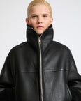 Suede Merino lambskin cropped jacket