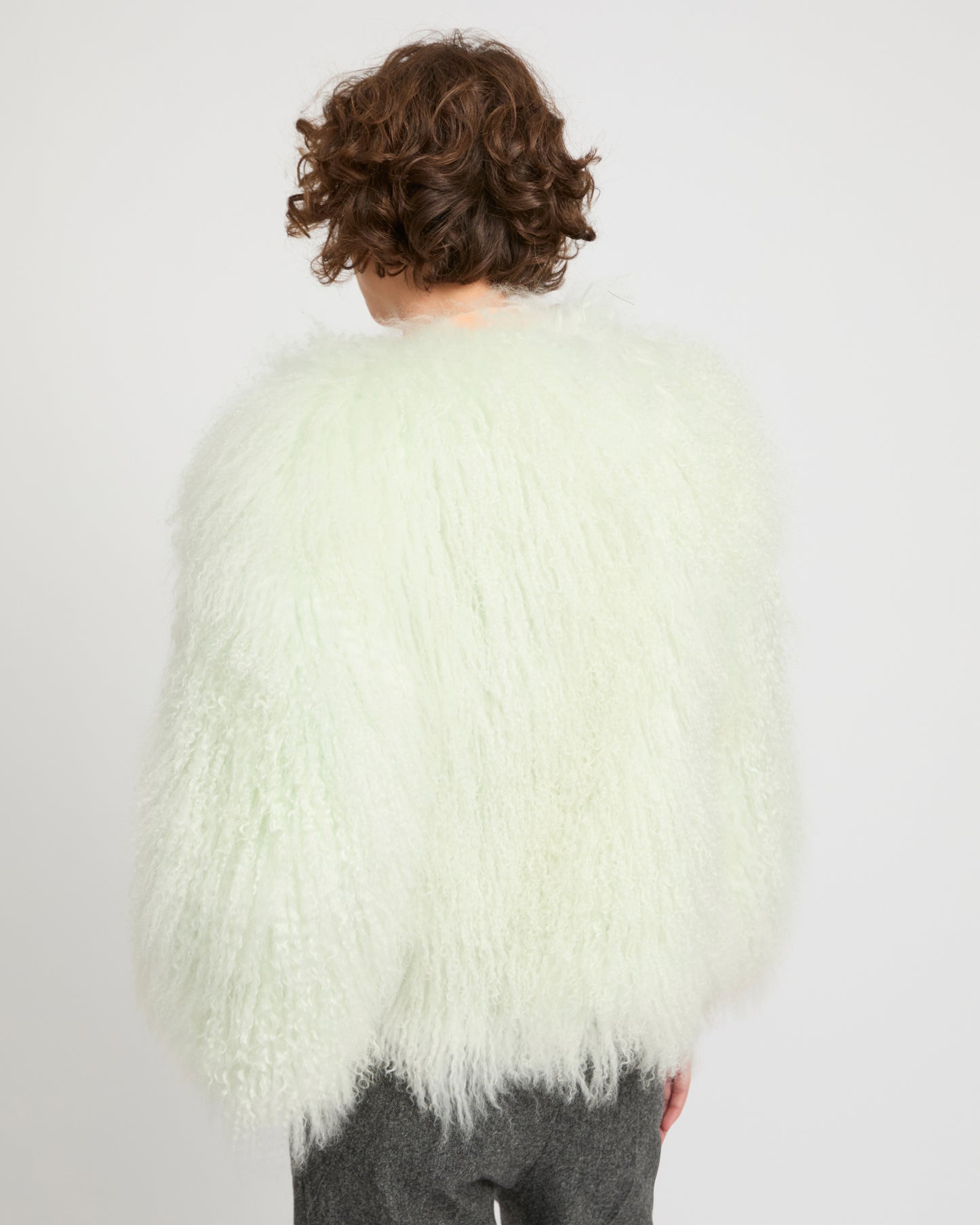 Short jacket in Mongolian lamb