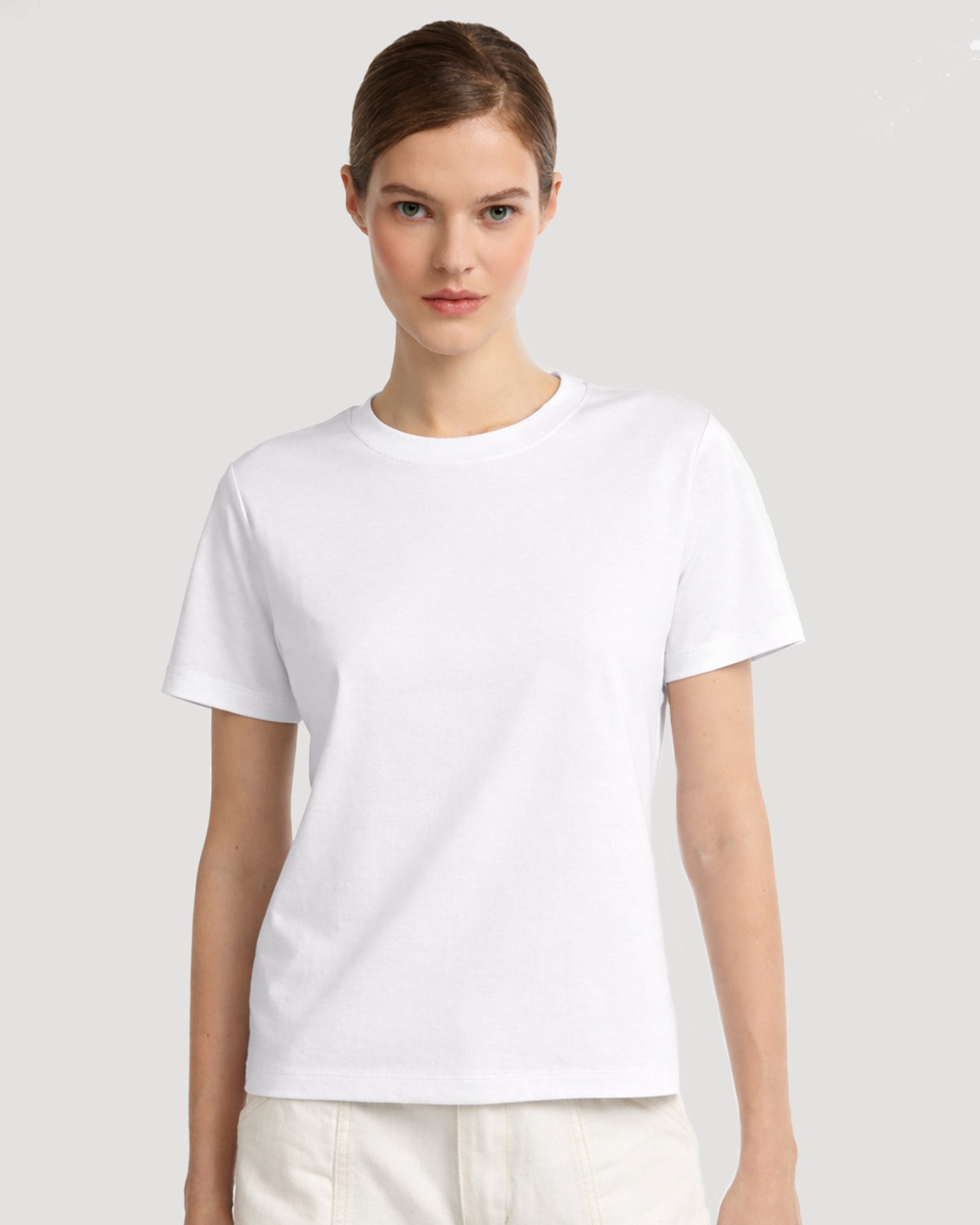 Cotton-silk interlock T-shirt