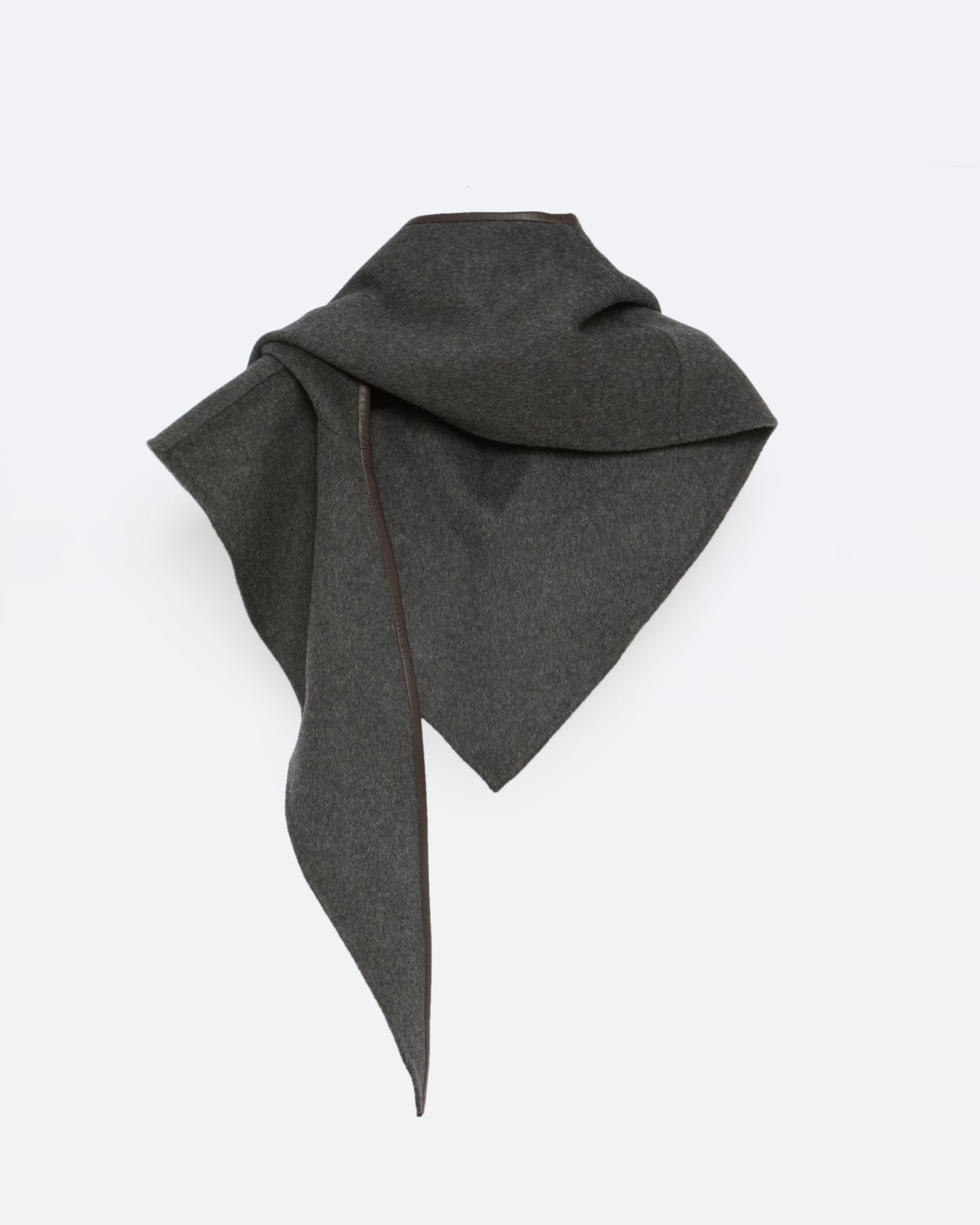 Double-sided cashmere wool hooded scarf -Yves Salomon