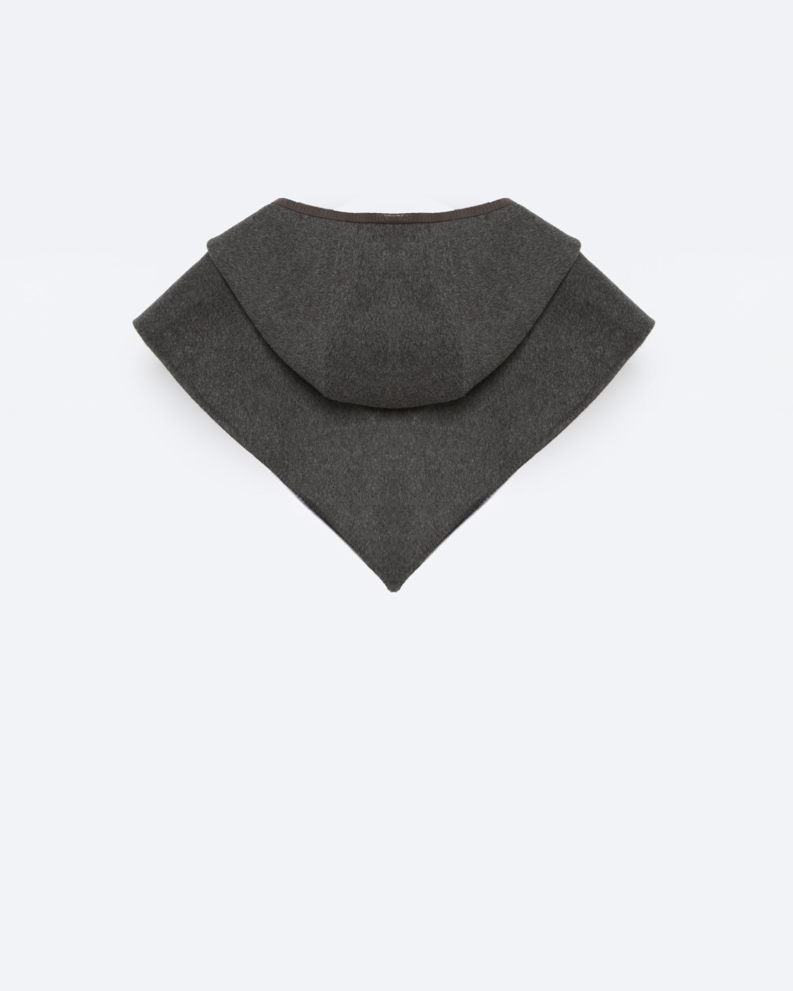 Double-sided cashmere wool hooded scarf -Yves Salomon