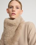 Cashmere lambskin shearling bandana