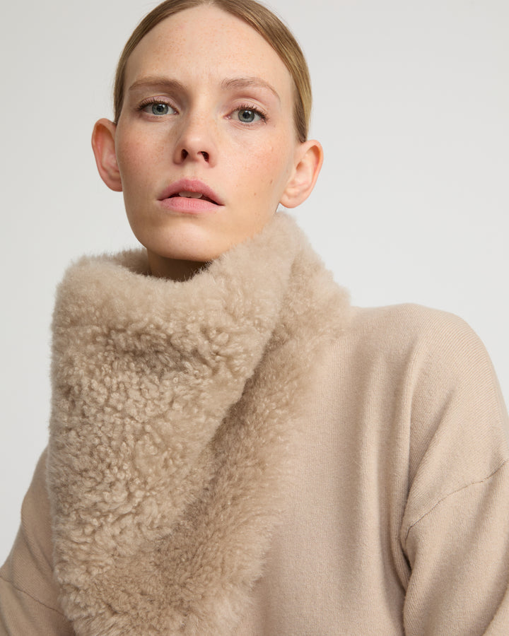 Cashmere lambskin shearling bandana