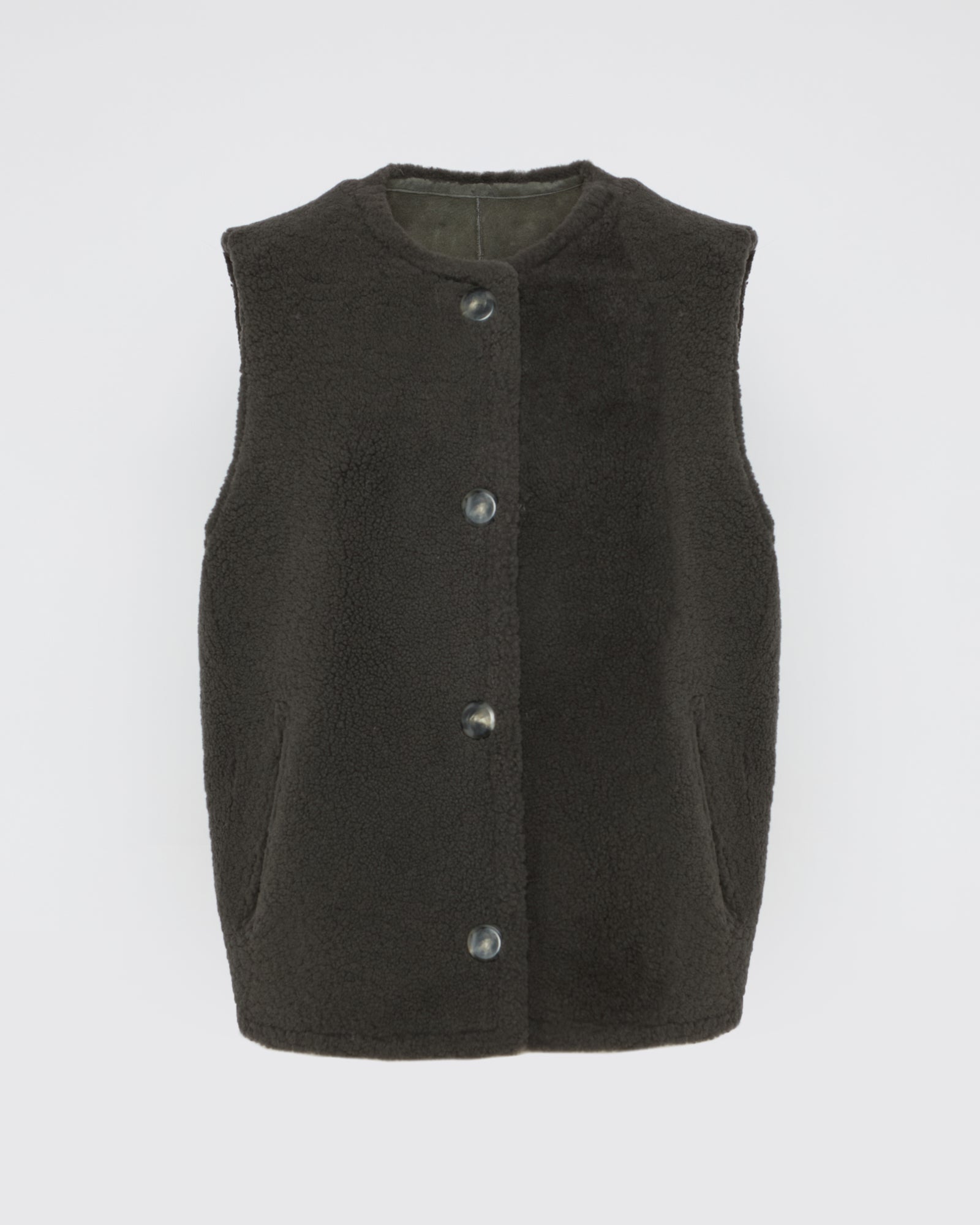 Curly merino down gilet -Yves Salomon