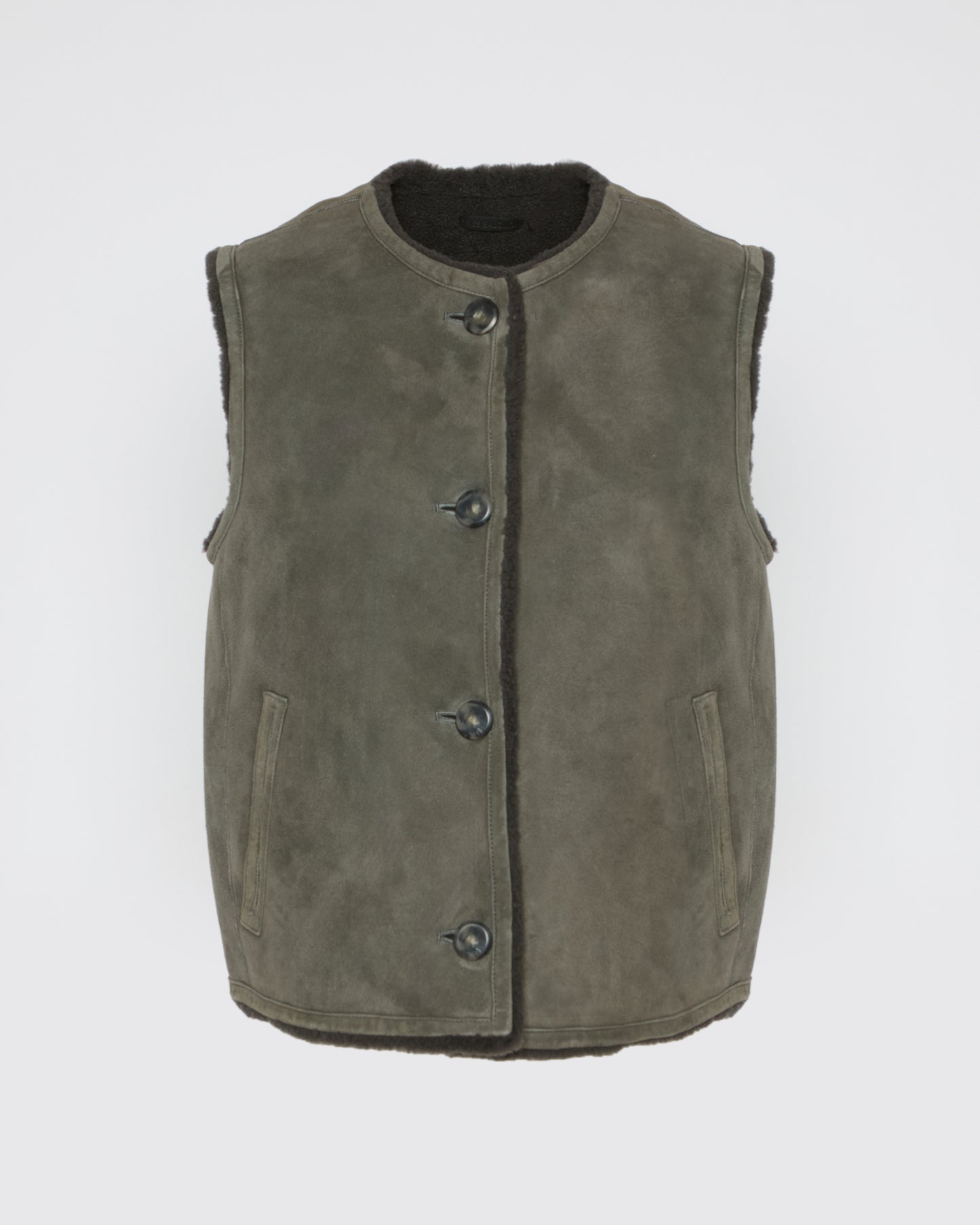 Curly merino down gilet -Yves Salomon