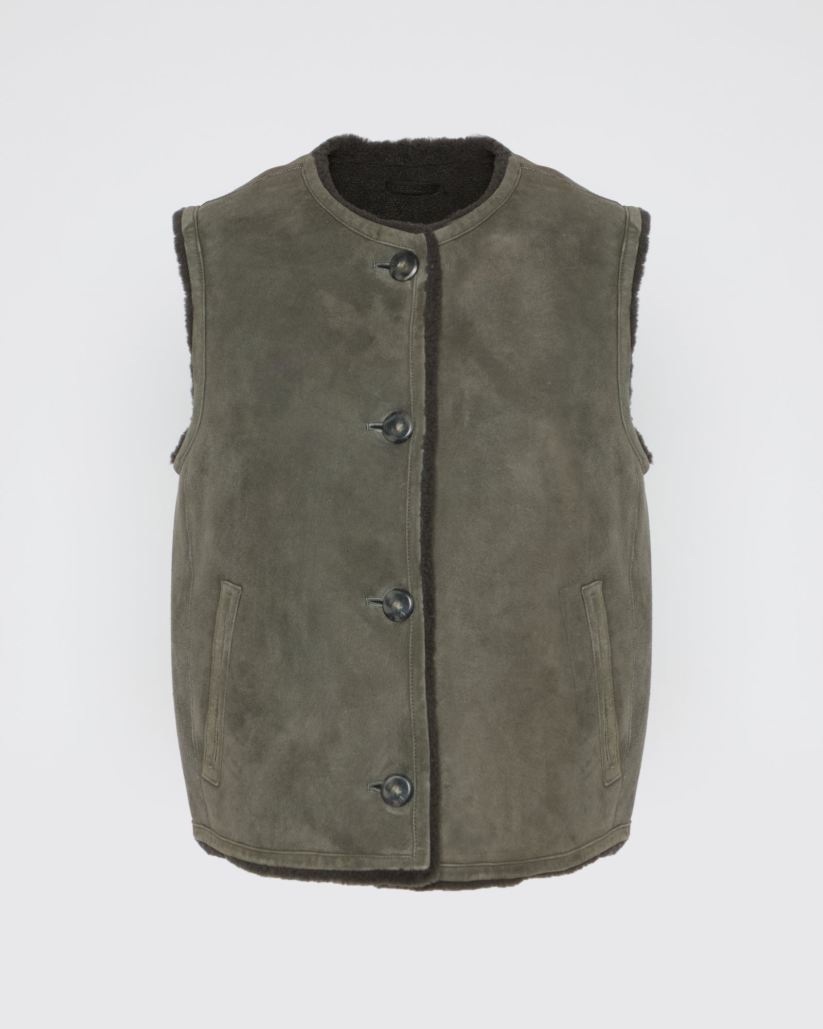 Curly merino down gilet -Yves Salomon