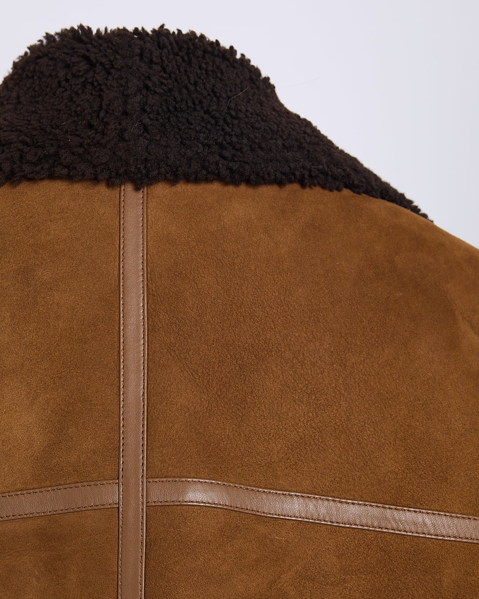 Suede Merino lambskin cropped jacket - Yves Salomon