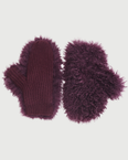 Cashmere and wool knit mittens with cashmere lambskin
