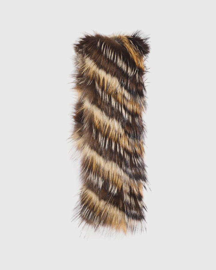 Striped fox fur scarf - Yves Salomon - New Fall Winter Collection