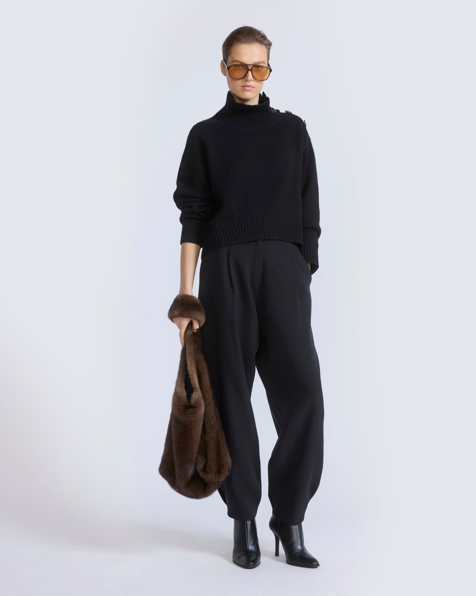 Mink fur bag with lamnskin details - Yves Salomon - New Fall/Winter Collection