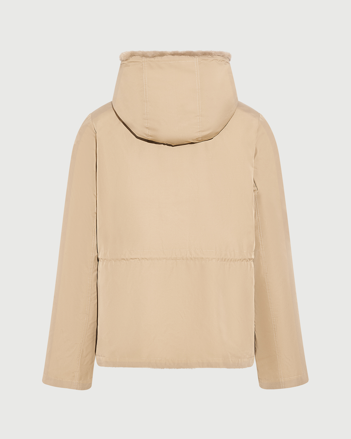 Reversible water-repellent technical fabric hooded jacket with mink fur - Yves Salomon - New Fall Winter Collection