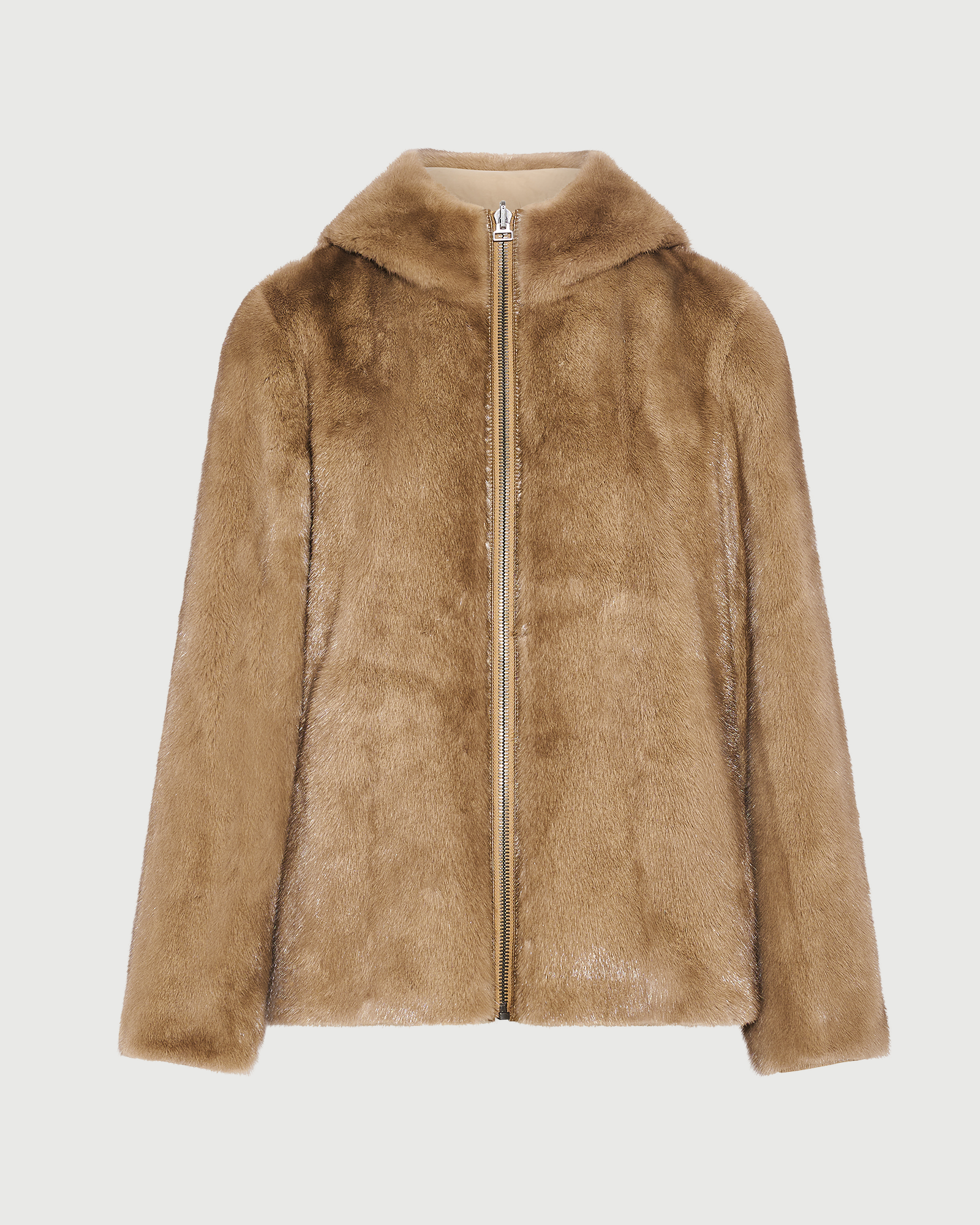 Reversible water-repellent technical fabric hooded jacket with mink fur - Yves Salomon - New Fall Winter Collection