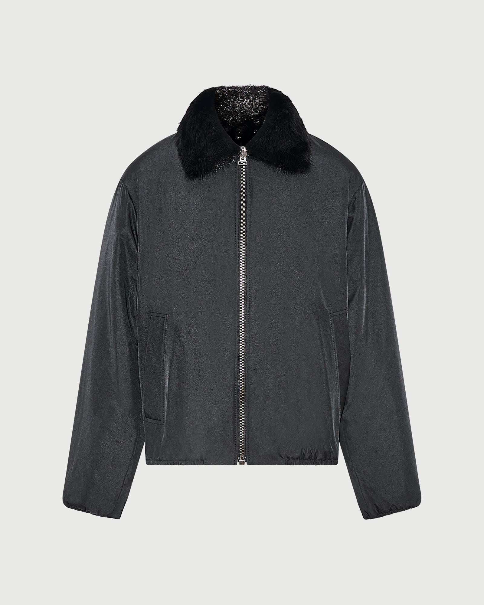 Reversible water-repellent technical fabric bomber with mink fur - Yves Salomon - New Fall Winter Collection