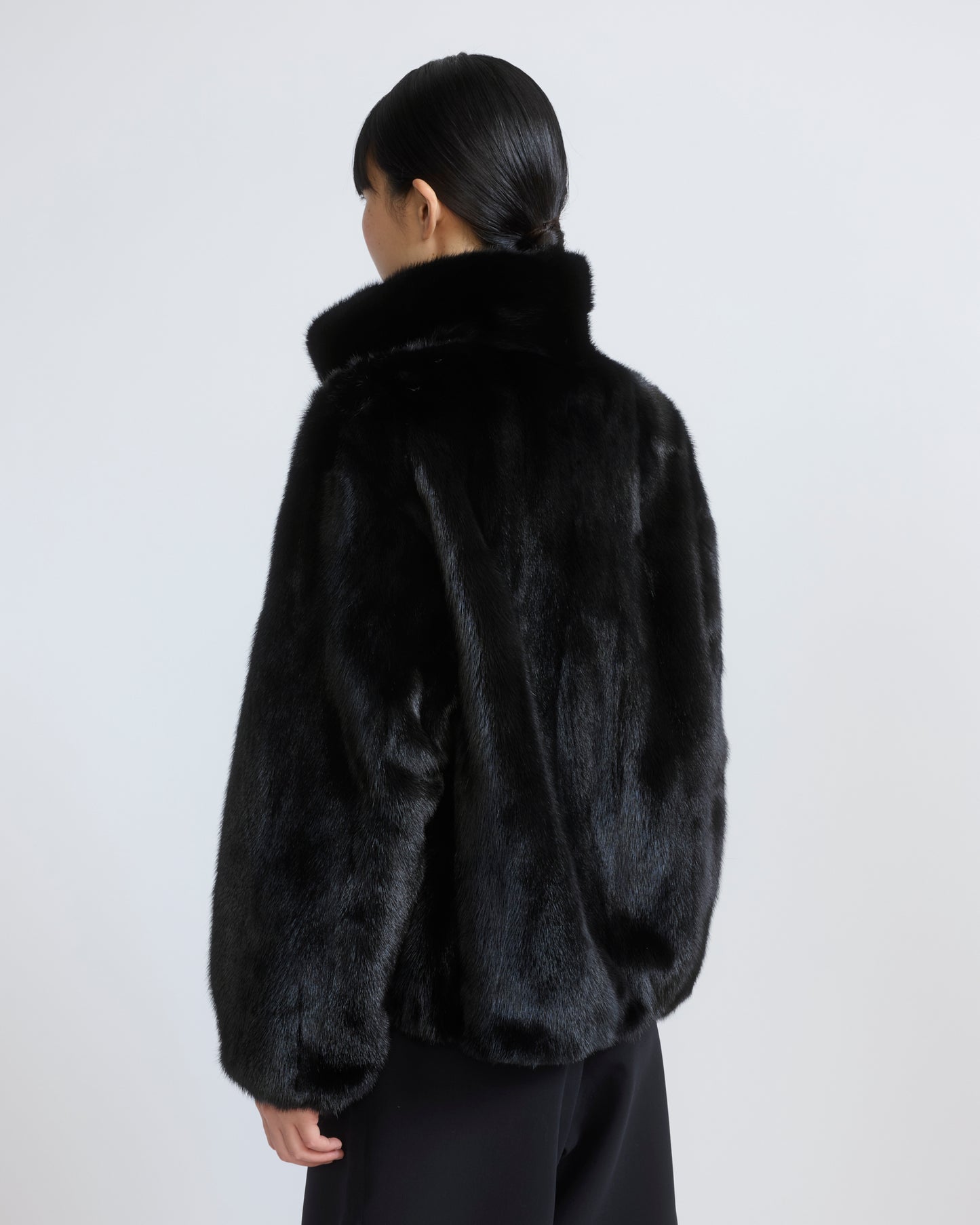 Reversible water-repellent technical fabric bomber with mink fur - Yves Salomon - New Fall/Winter Collection