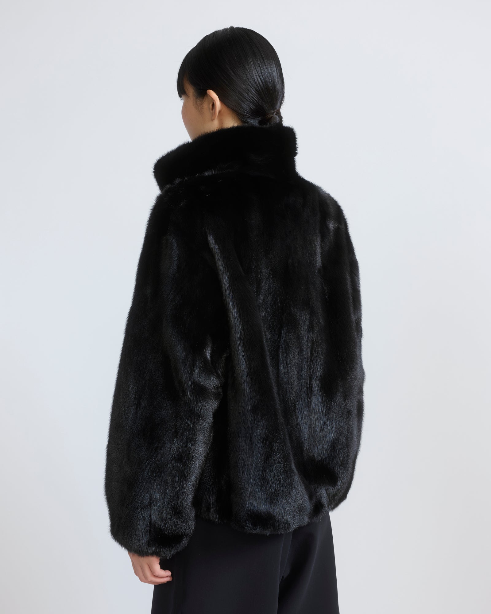 Reversible water-repellent technical fabric bomber with mink fur - Yves Salomon - New Fall/Winter Collection