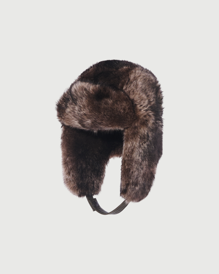 Toscana lambskin fur-effect shearling trapper hat - Yves Salomon - New Fall Winter Collection