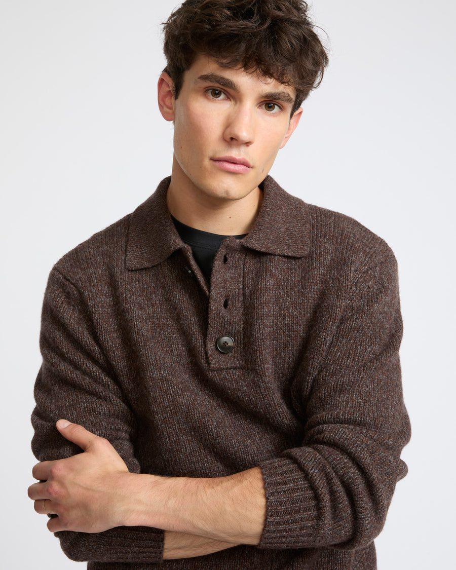 Heavy 100% cashmere knit polo sweater - Yves Salomon - New Fall Winter Collection