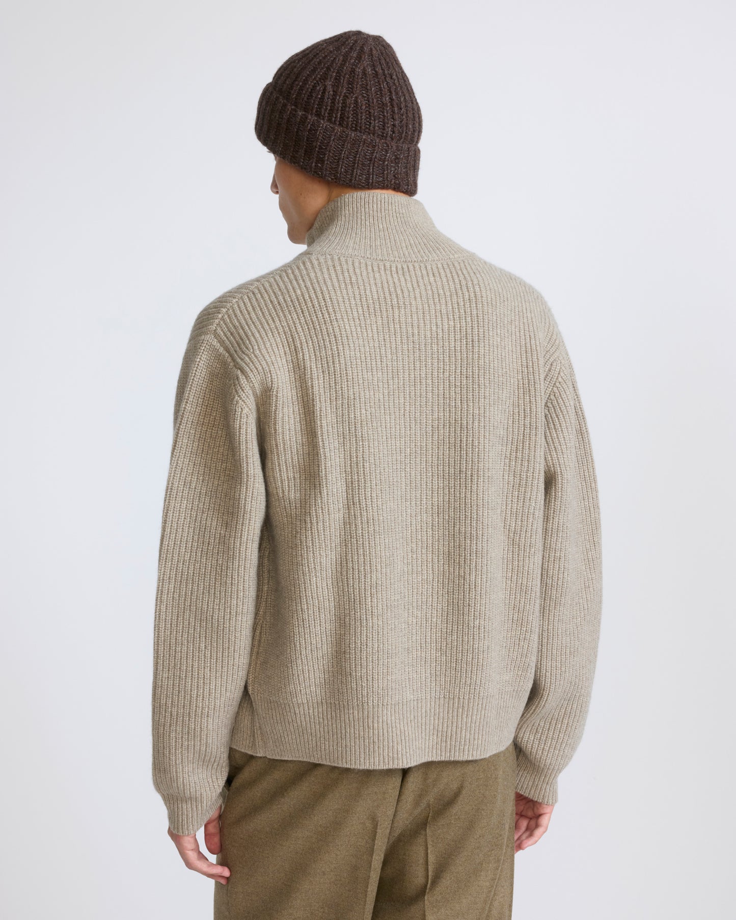Wool and cashmere knit zip sweater - Yves Salomon - New Fall/Winter Collection