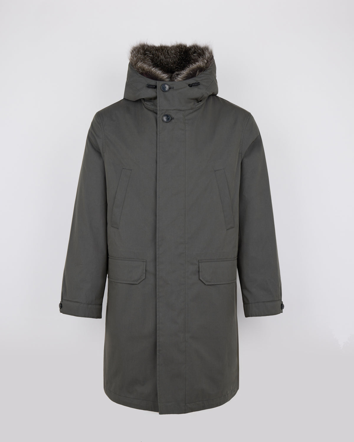 Long parka in blended cotton with fox and rabbit fur lining - Yves Salomon - New Fall/Winter Collection