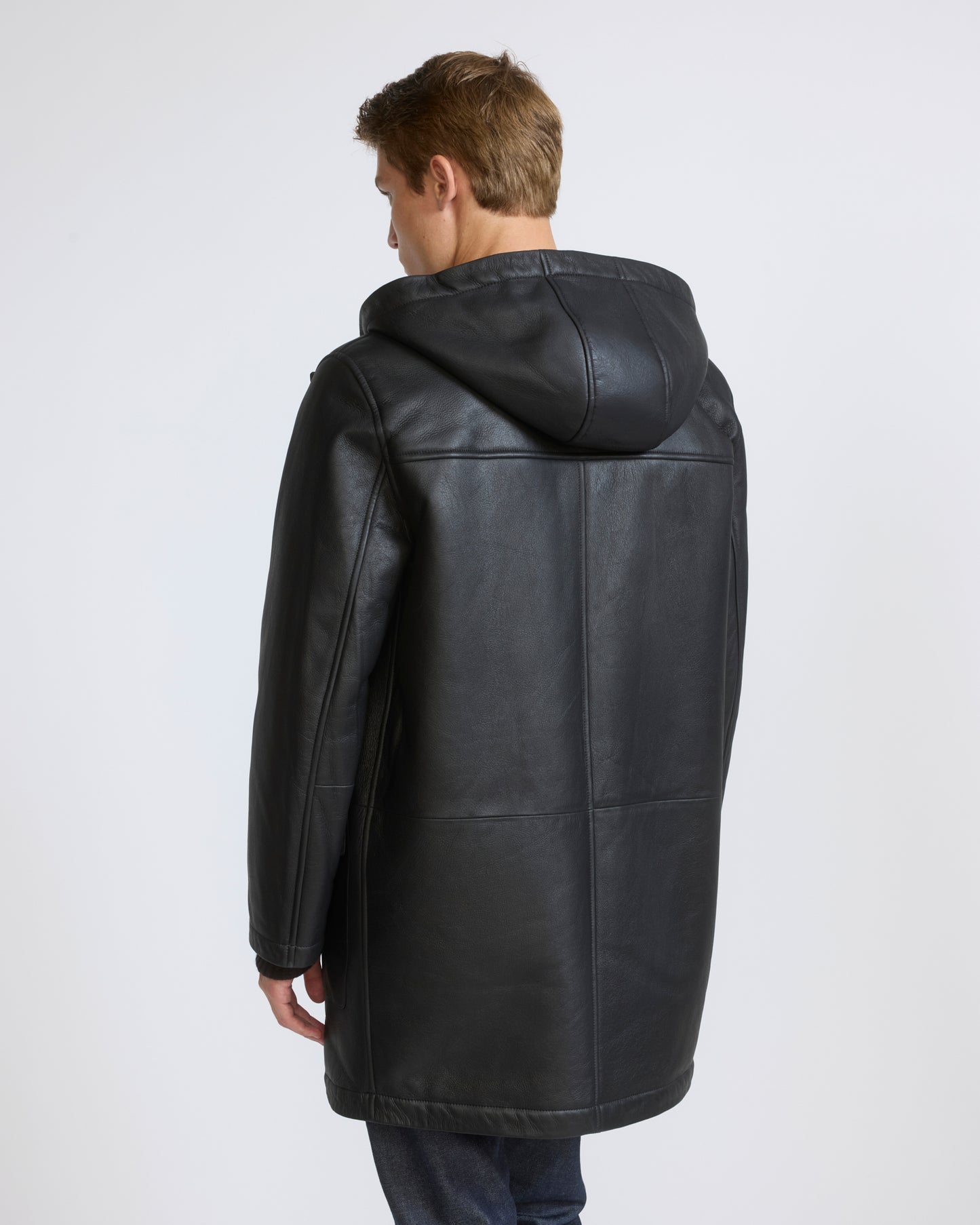 Silky straight lambskin wool shearling hooded coat - Yves Salomon - New Fall/Winter Collection