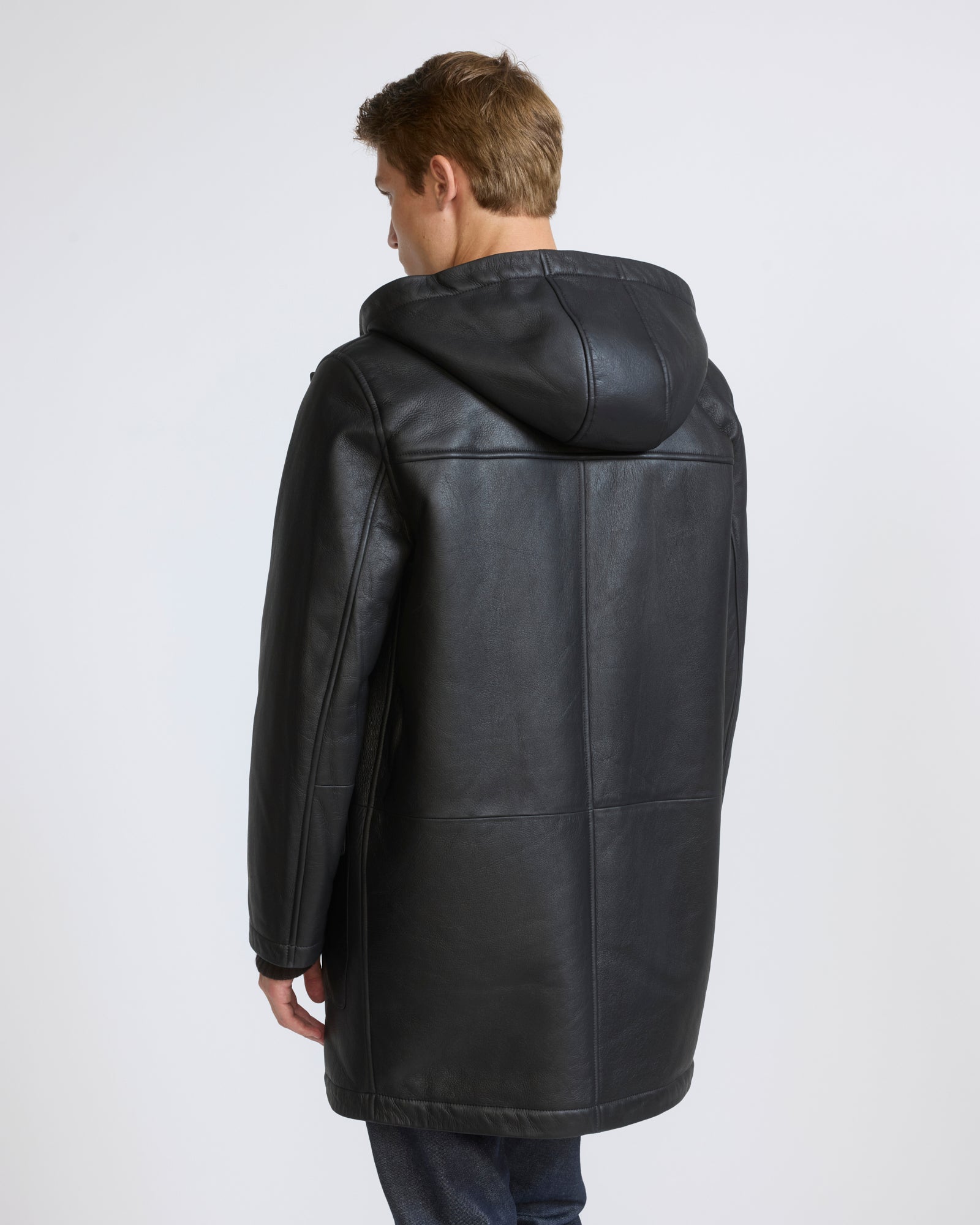 Silky straight lambskin wool shearling hooded coat - Yves Salomon - New Fall/Winter Collection
