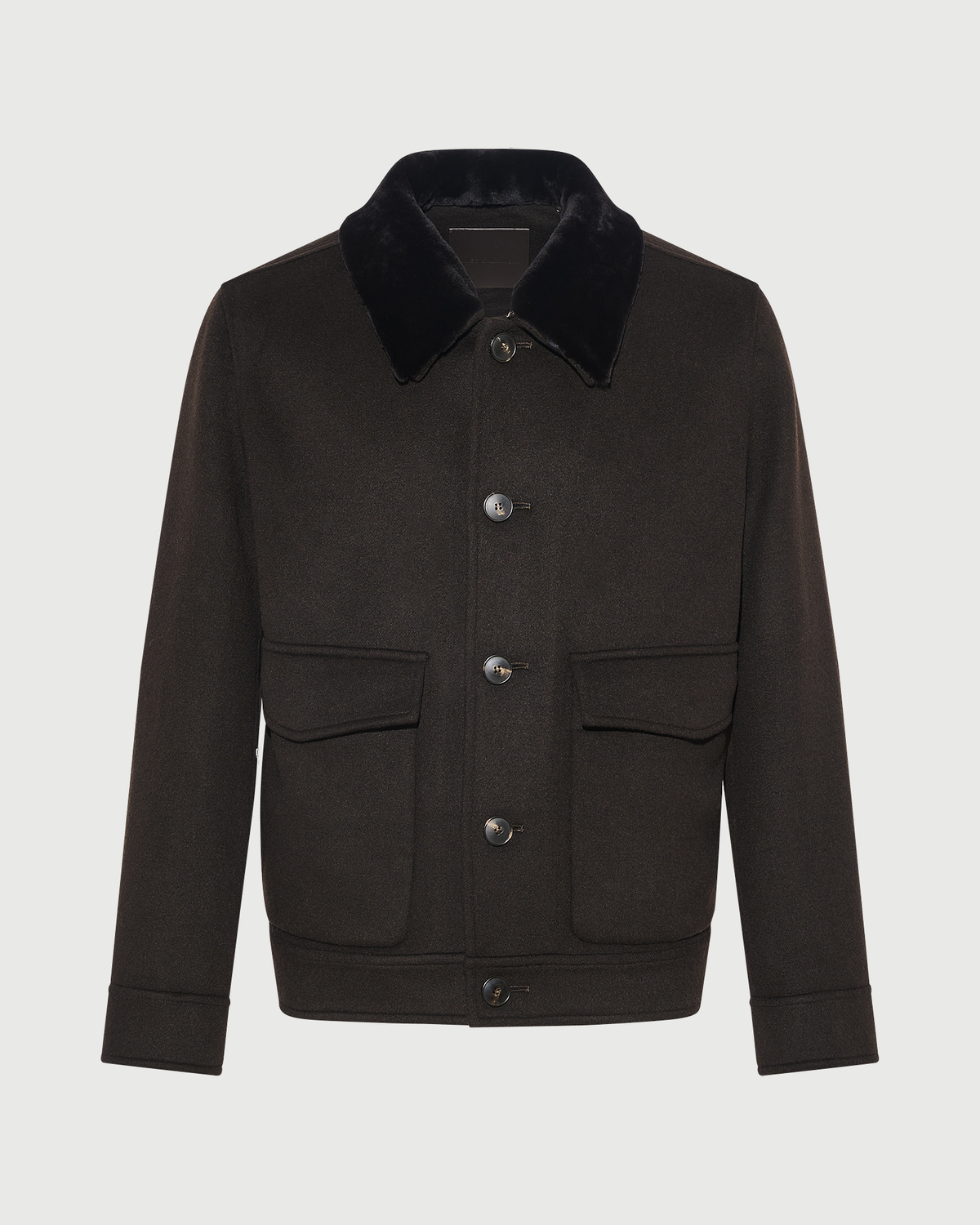 Double-sided cashmere jacket with shaved mink fur trim - Yves Salomon - New Fall Winter Collection