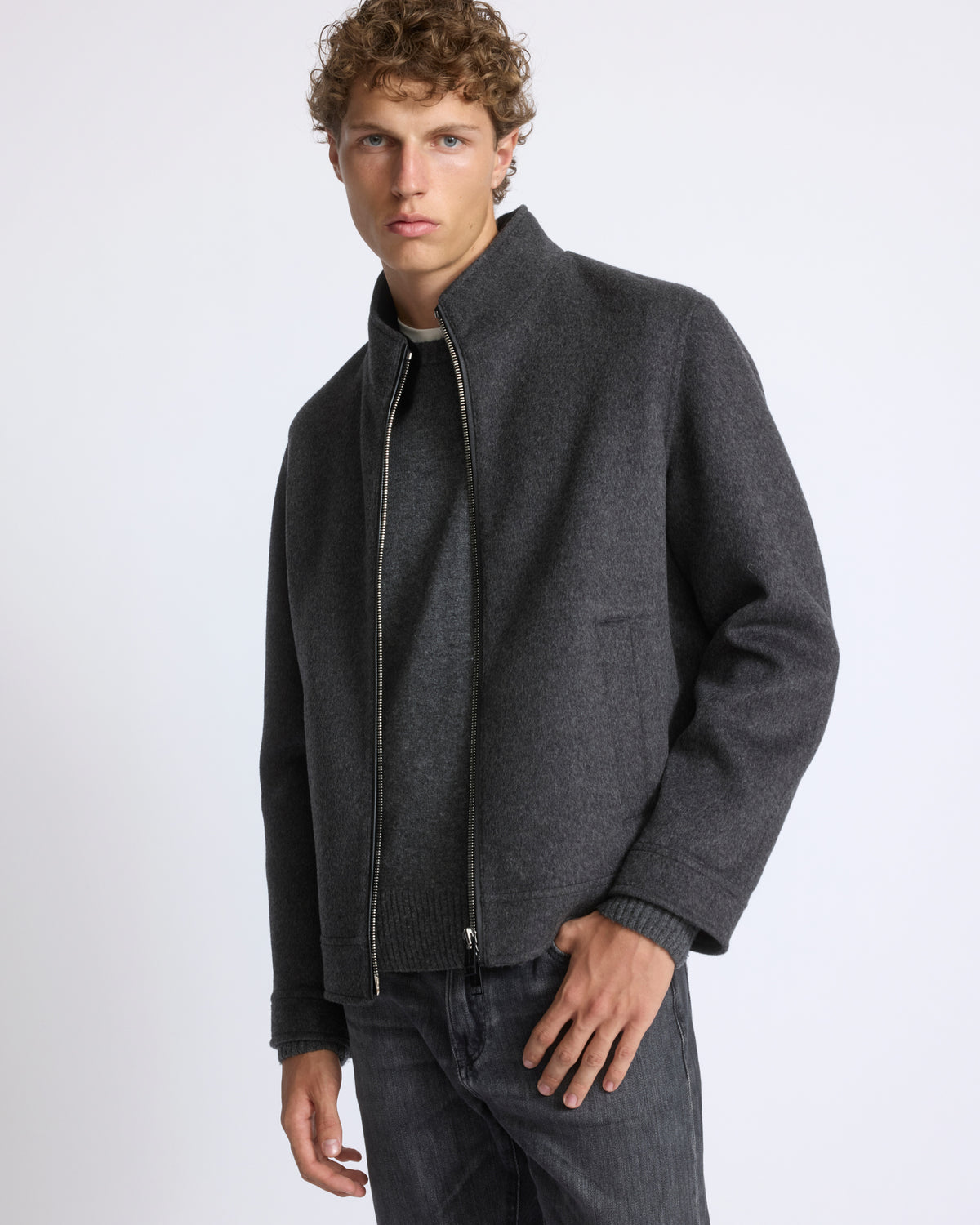 Double-sided cashmere jacket with plucked mink fur trim - Yves Salomon - New Fall/Winter Collection