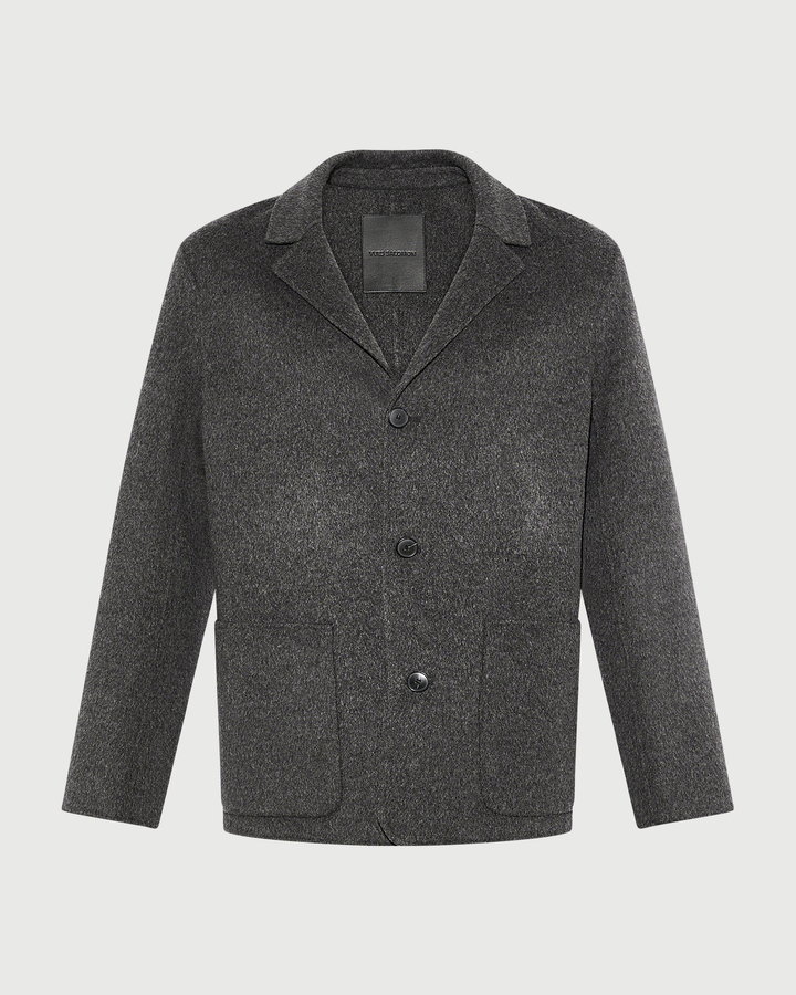 Double-sided wool and cashmere blazer