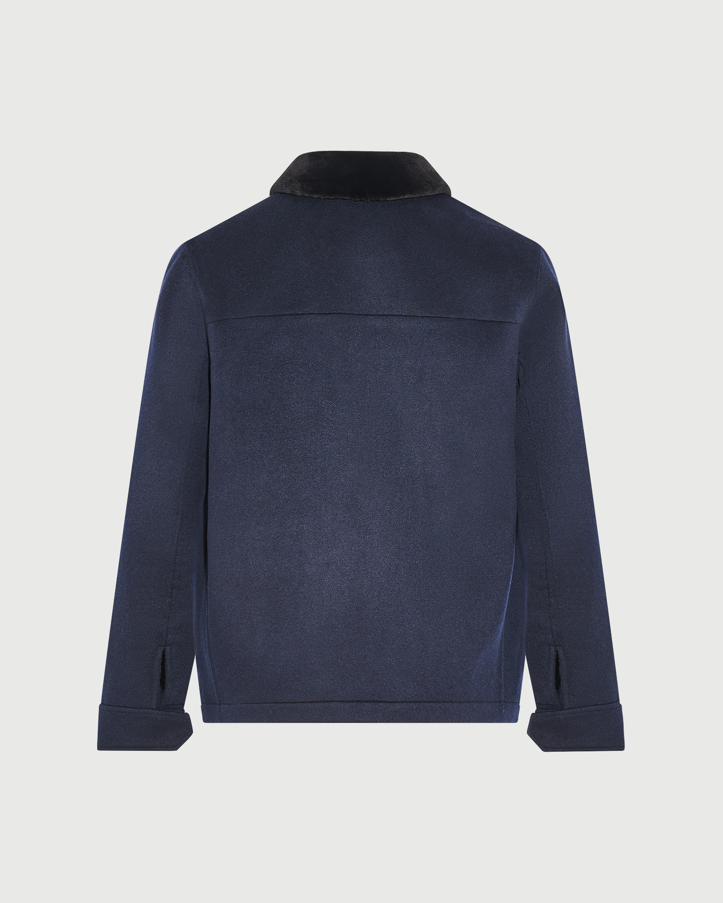 Double-sided wool and cashmere jacket with shaved mink fur trim - Yves Salomon - New Fall Winter Collection