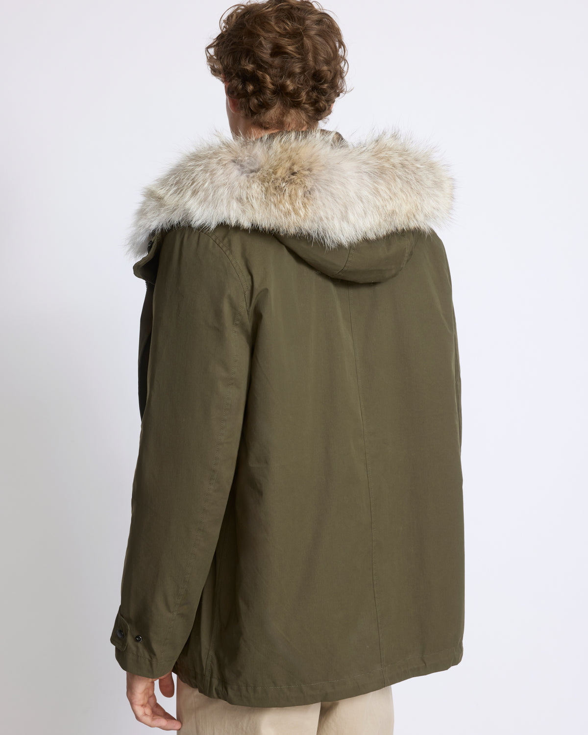 Parka in cotton blend with coyote and rabbit fur - Yves Salomon - New Fall/Winter Collection