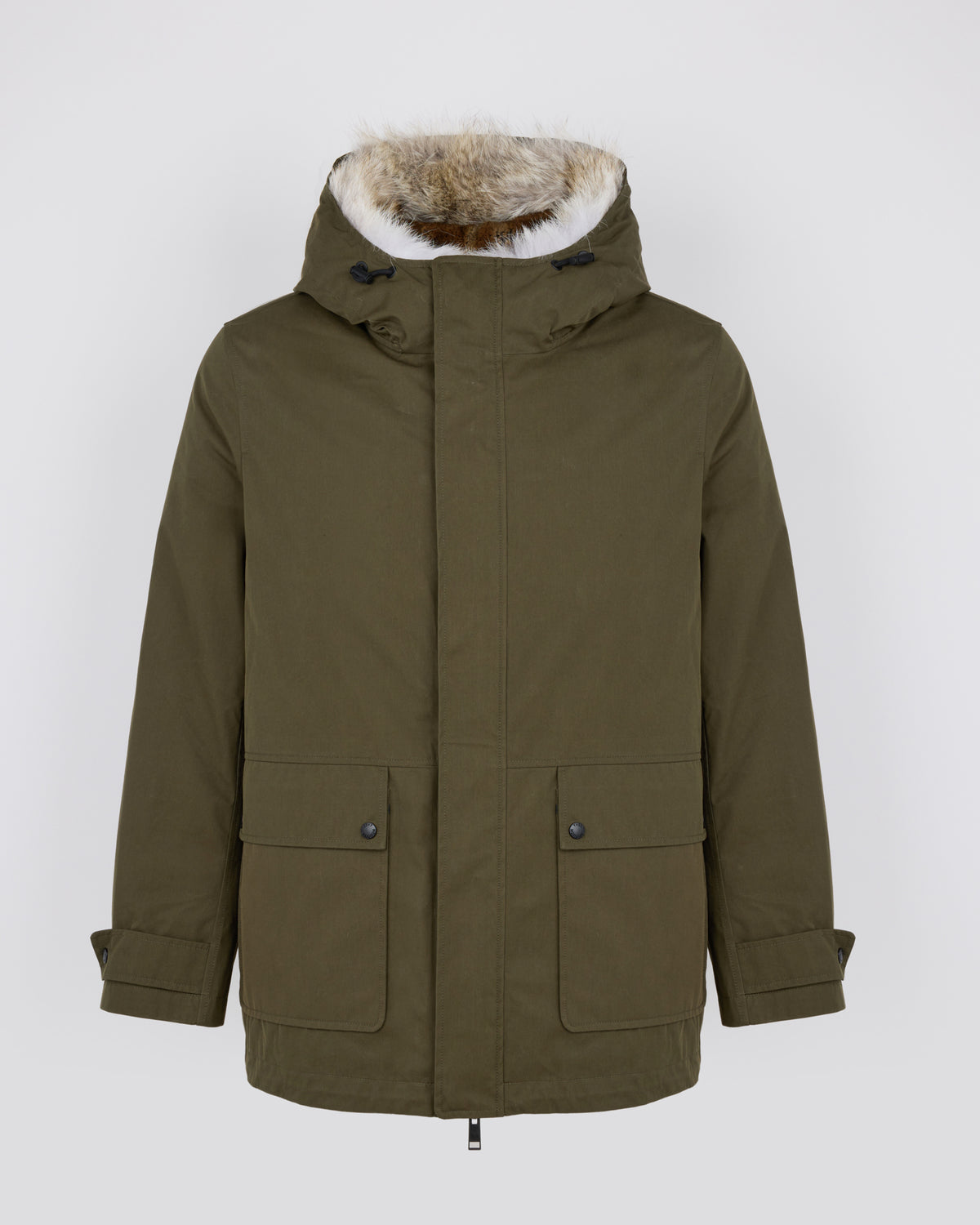 Parka in cotton blend with coyote and rabbit fur - Yves Salomon - New Fall/Winter Collection
