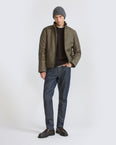 Down jacket in Loro Piana waterproof fabric with plucked mink fur trim