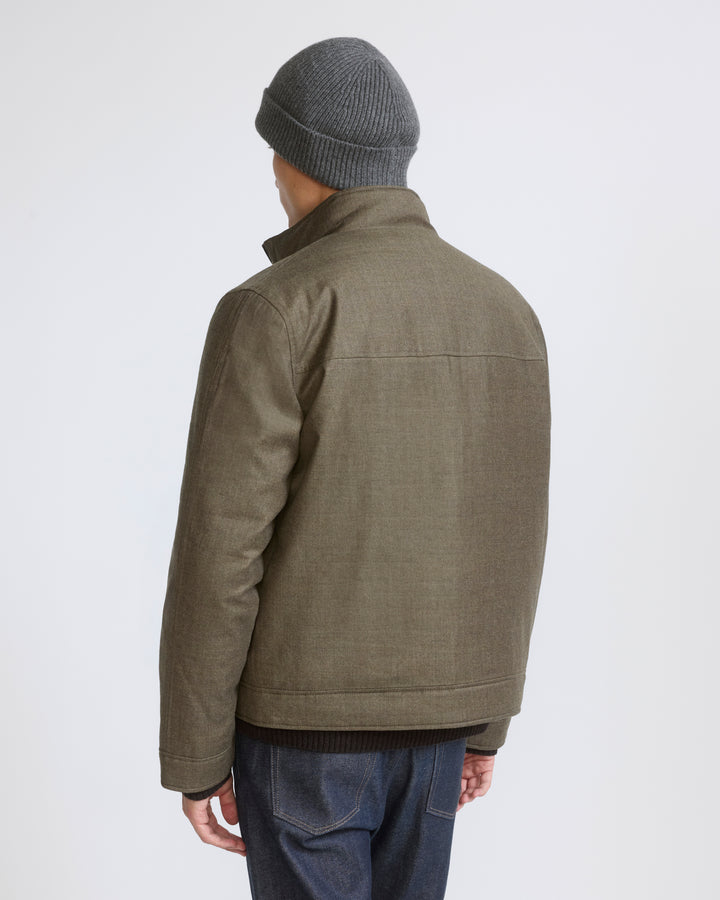 Down jacket in Loro Piana waterproof fabric with plucked mink fur trim - Yves Salomon - New Fall/Winter Collection
