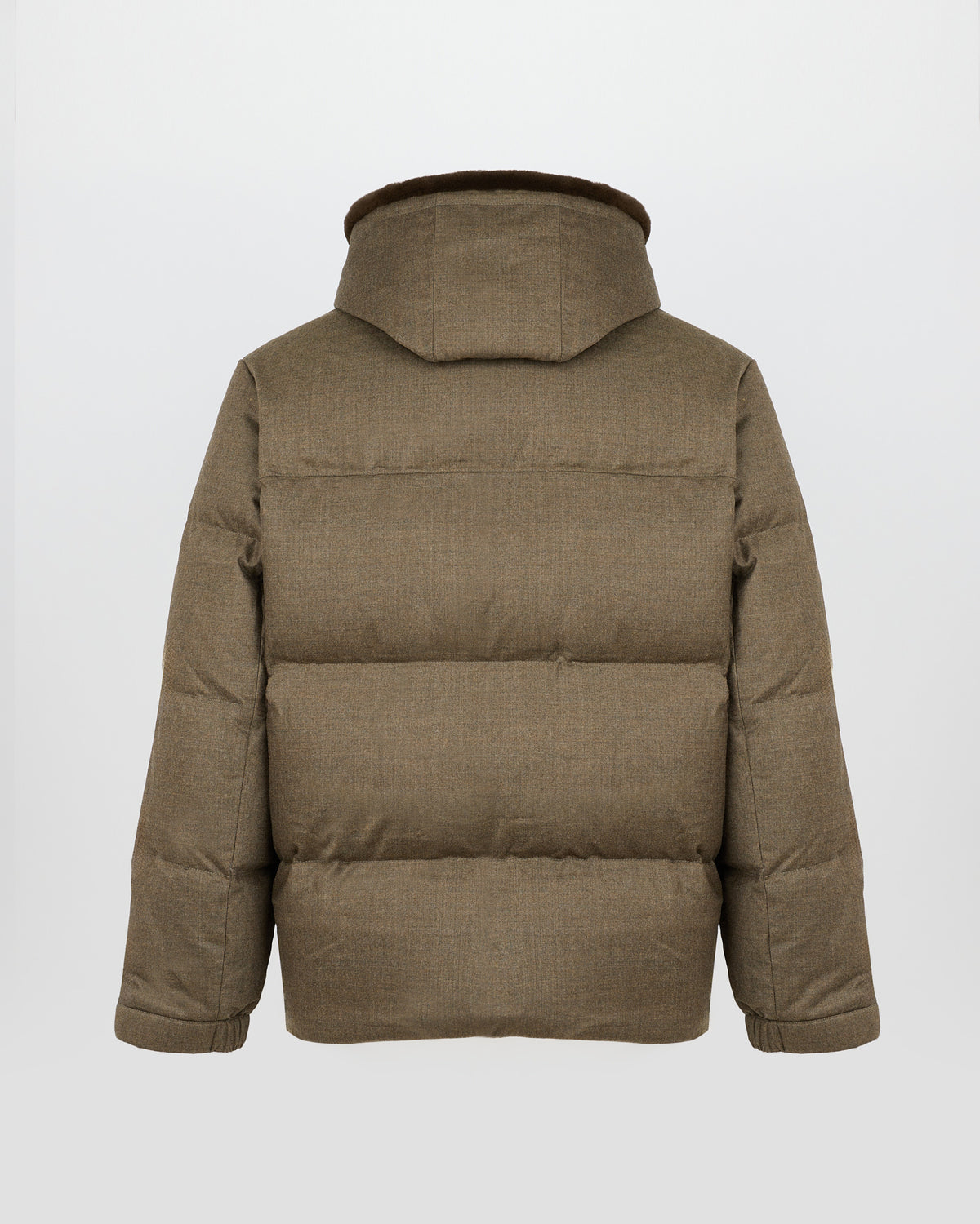 Down jacket in Loro Piana waterproof technical fabric with mink fur bib panel - Yves Salomon - New Fall/Winter Collection