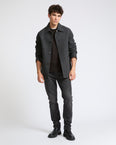 Reversible workwear jacket in double-sided wool