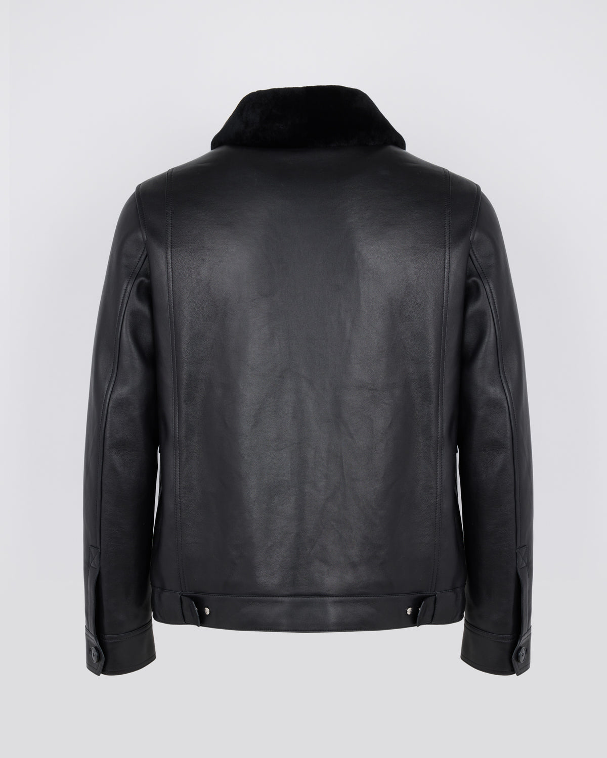 Lambskin leather jacket with pressed Merino shearling - Yves Salomon - New Fall/Winter Collection