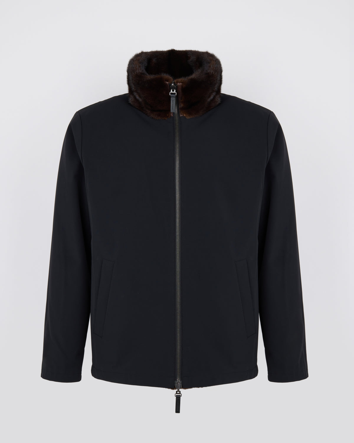 Reversible long-haired mink fur and technical fabric jacket - Yves Salomon - New Fall/Winter Collection