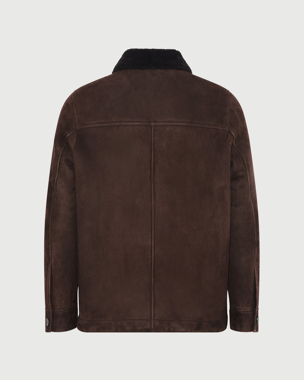 Suede lambskin shearling jacket with curly wool - Yves Salomon - New Fall/Winter Collection