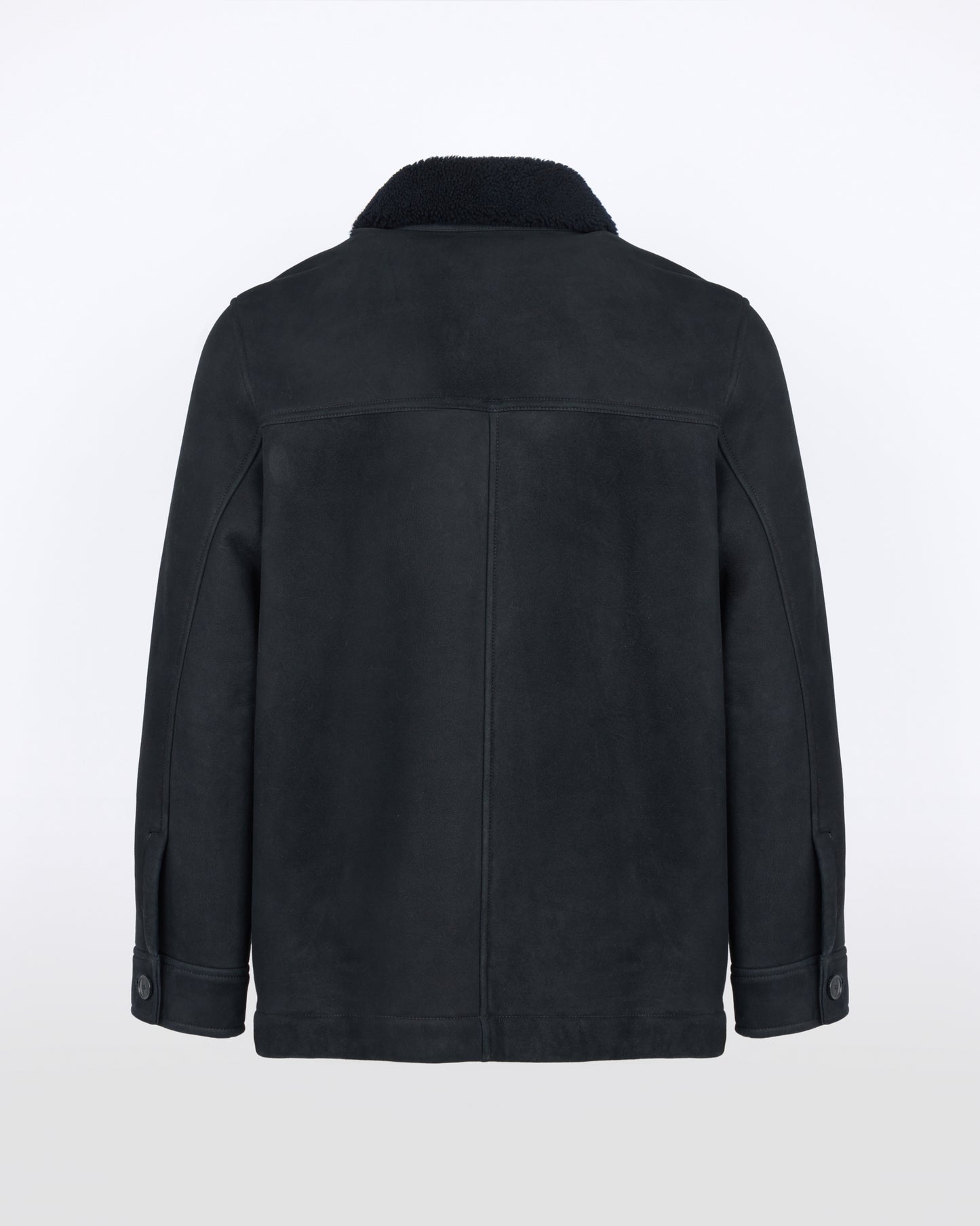 Suede lambskin shearling jacket with curly wool - Yves Salomon - New Fall/Winter Collection