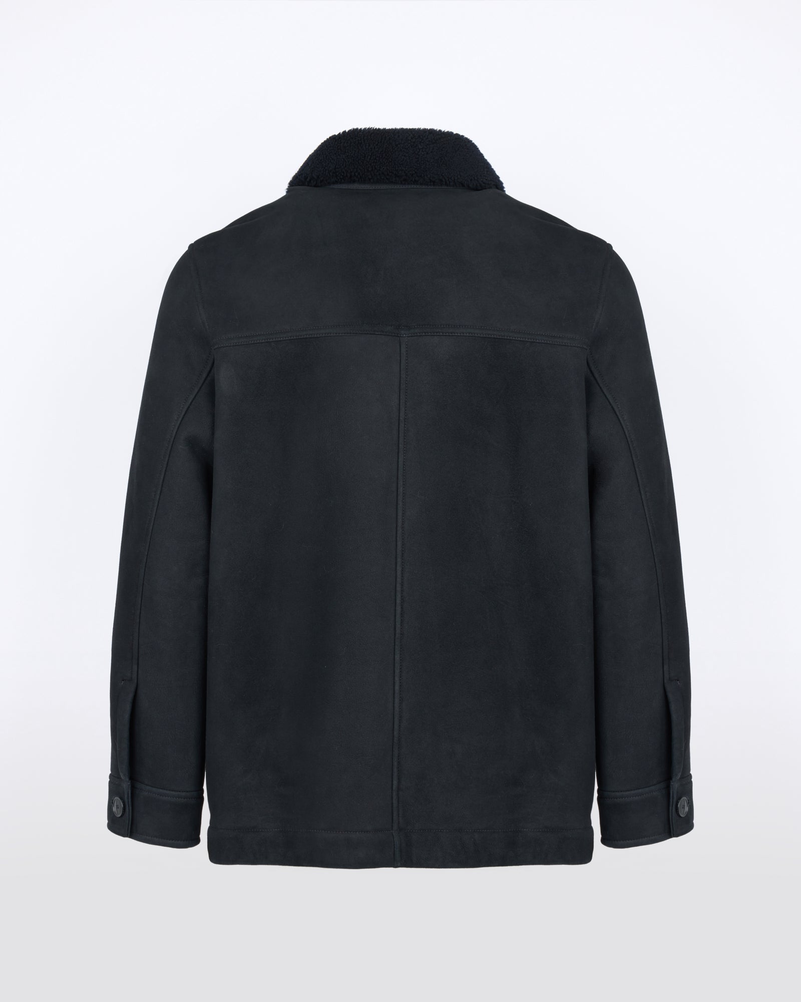 Suede lambskin shearling jacket with curly wool - Yves Salomon - New Fall/Winter Collection