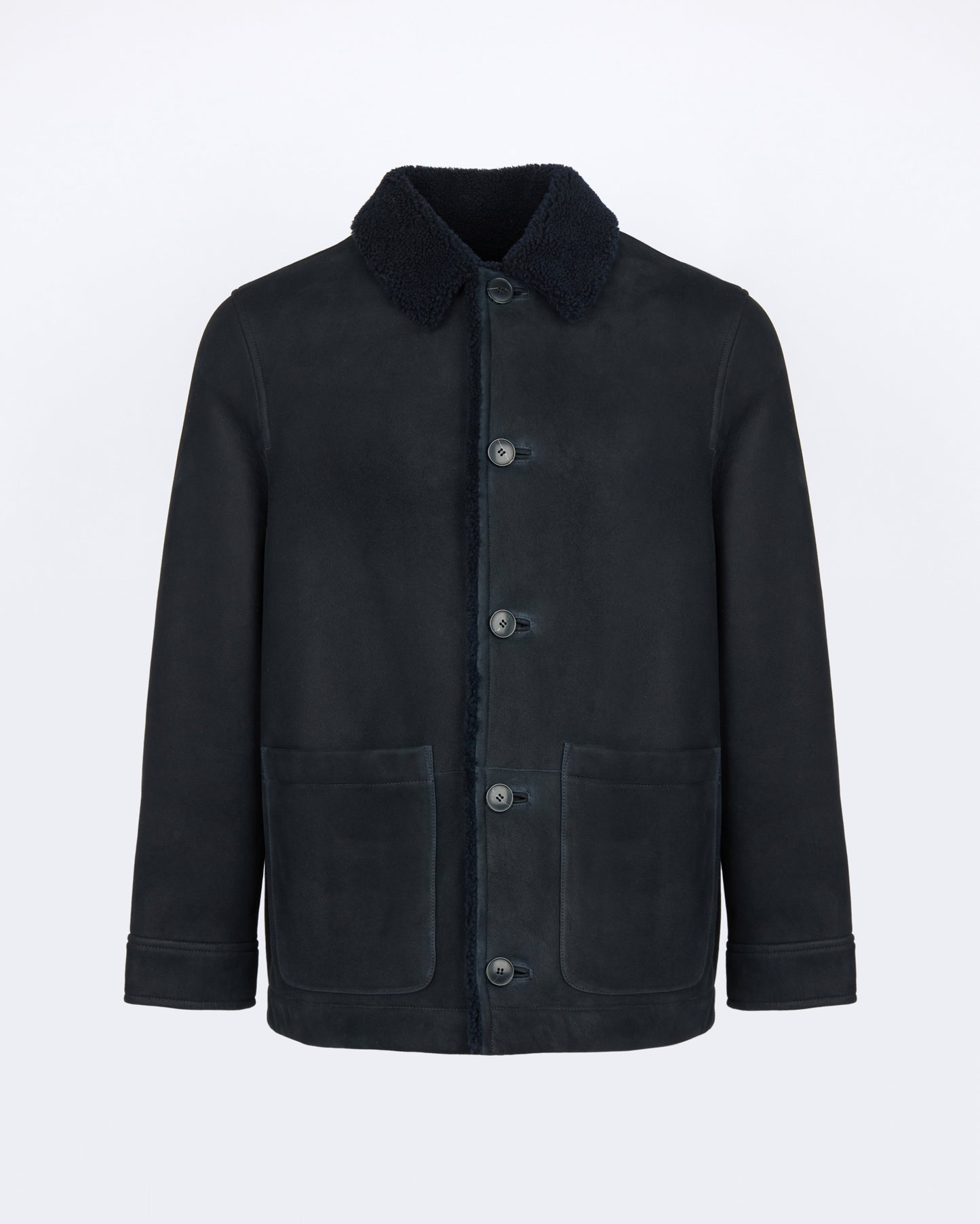 Suede lambskin shearling jacket with curly wool - Yves Salomon - New Fall/Winter Collection